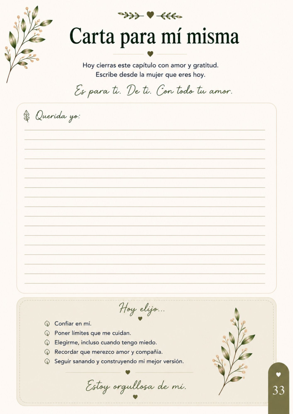 Sanar Despacio | Workbook para sanar heridas emocionales y fortalecer tu autoestima