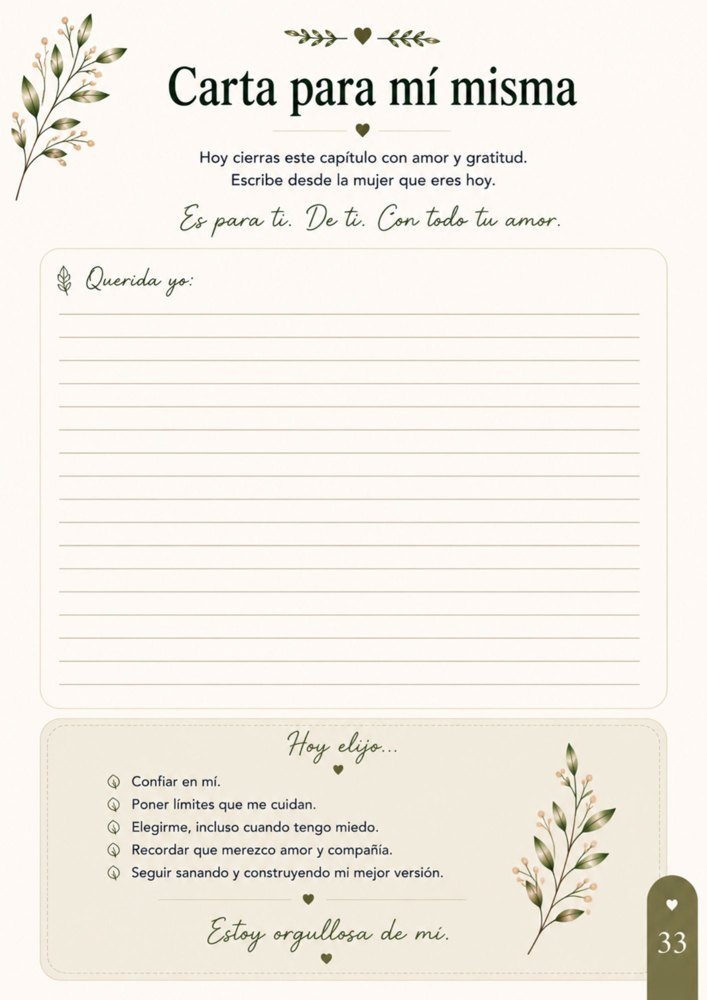 Sanar Despacio | Workbook para sanar heridas emocionales y fortalecer tu autoestima