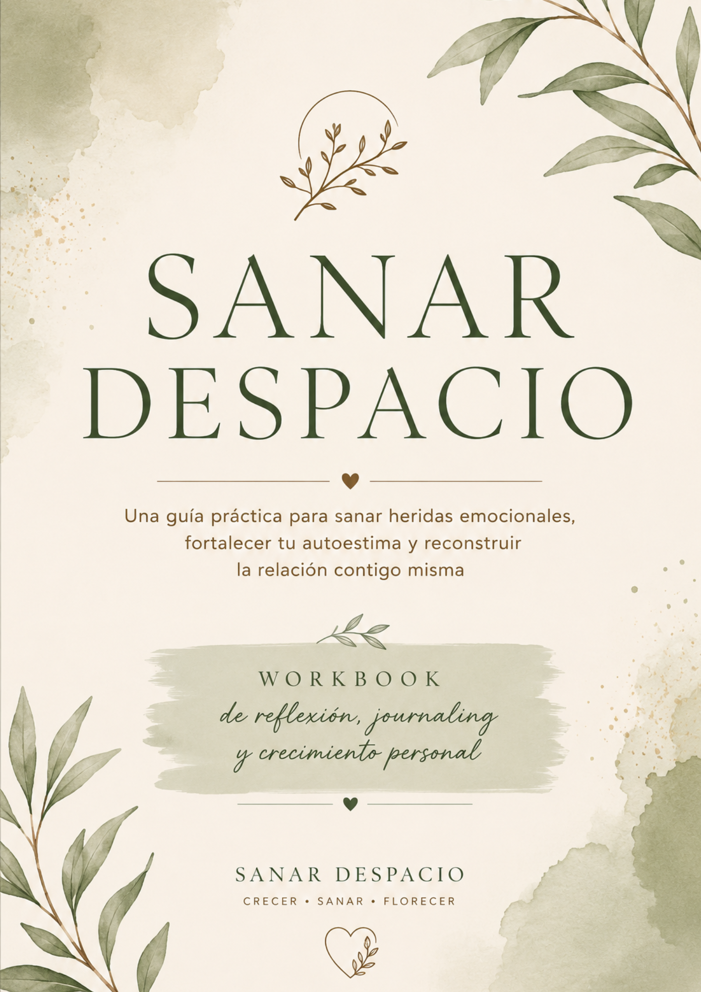 Sanar Despacio | Workbook para sanar heridas emocionales y fortalecer tu autoestima